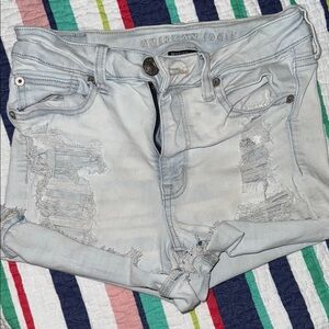 American Eagle Outfitters Blue Distressed Jeans